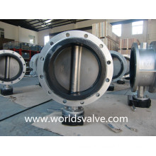 Stainless Steel Rubber Lined Double Flange Butterfly Valve